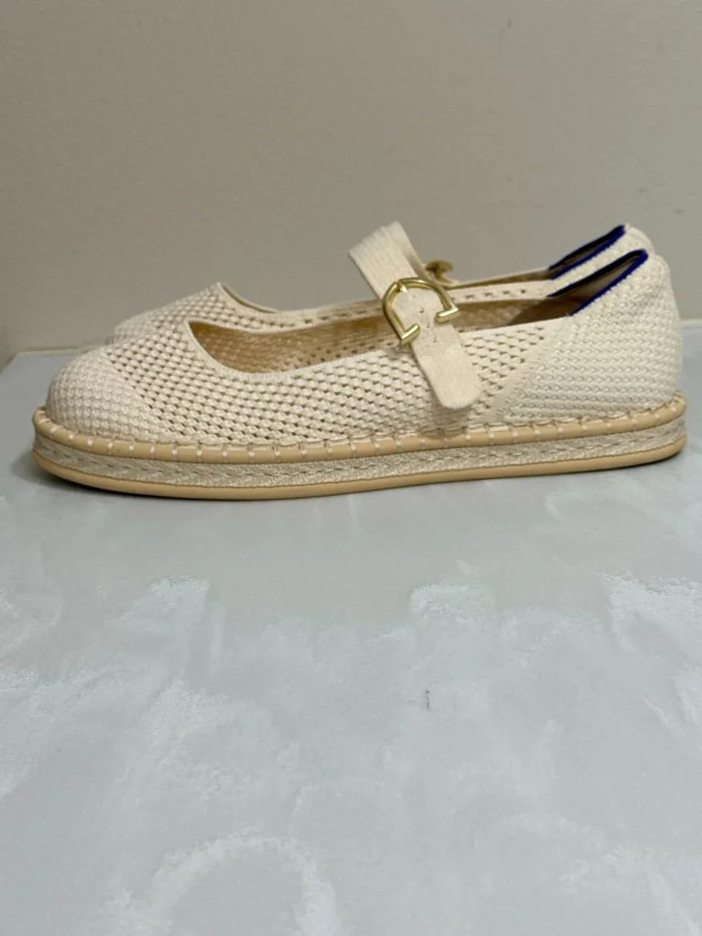 Rothy's The Espadrille Mary Jane Flats in Jasmine sz 11.5